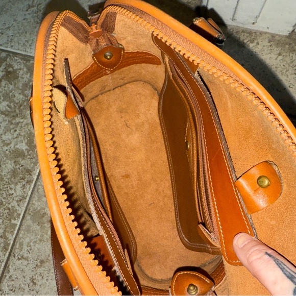 Dooney & Bourke Tan Leather Satchel - Picture 2 of 4